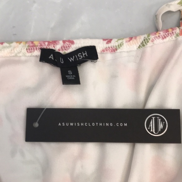 NWT As U wish Junior high low floral spaghetti straps dress Sz S - Picture 7 of 9